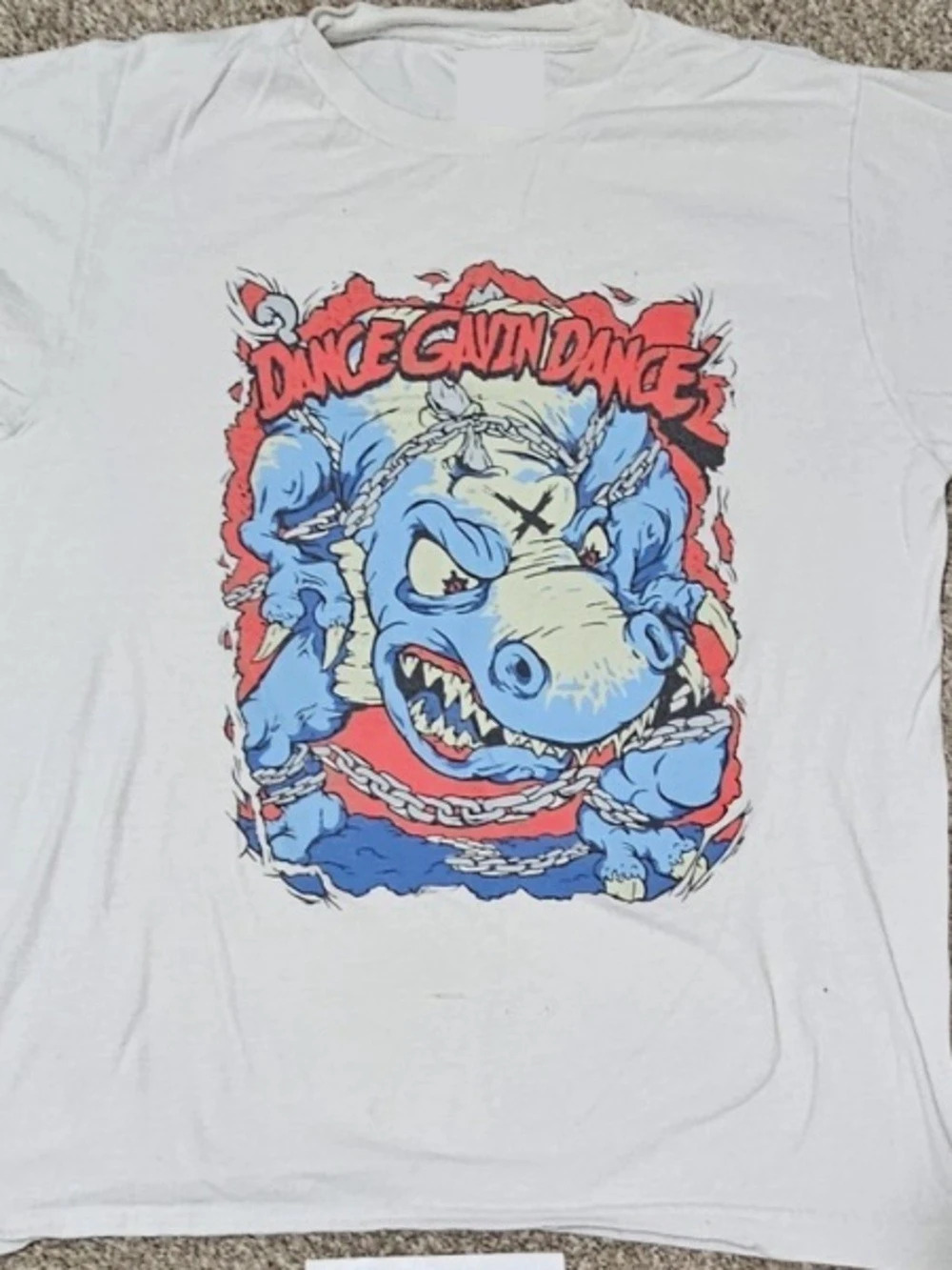 Dance Gavin Dance Instant Gratification Dino White T-Shirt